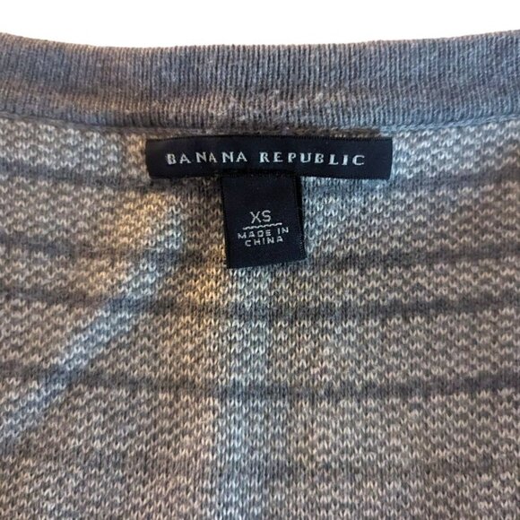 Banana Republic 3/4 Sleeve Cotton Wool Beaded Striped Open Cardigan Extra Small - Picture 6 of 7